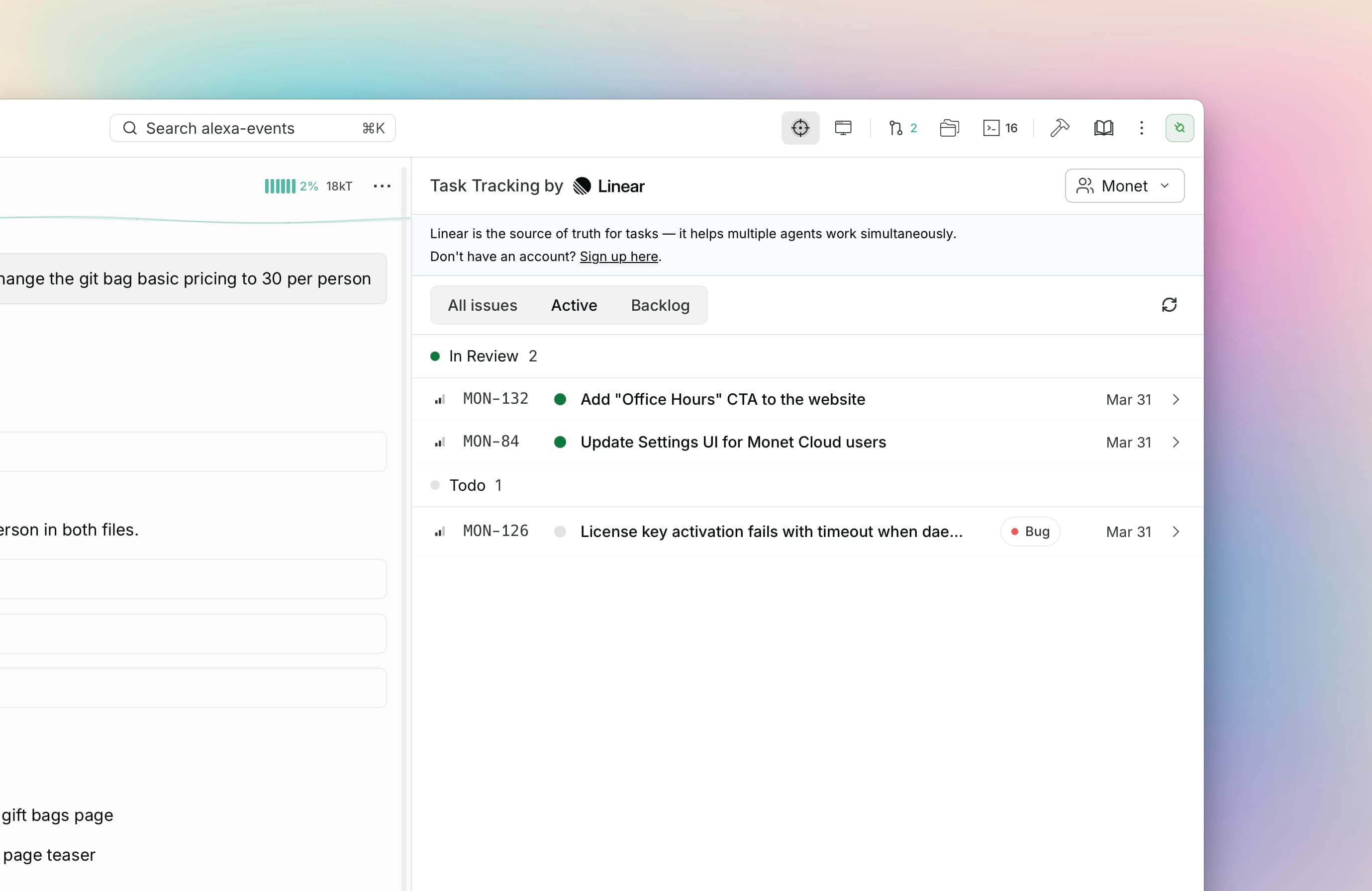 Vera Studio — Linear integration